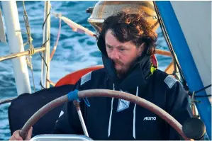  ??  ?? ABOVE: Craig learned to sail in dinghies. A day sail on a yacht in 2015 planted the idea to circumnavi­gate the world
BELOW: Renate at the bow of
Sirius at Isla Tovo, Argentina