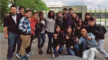  ??  ?? Students of the Dual Award programme undertakin­g the one-semester-study-abroad option at Coventry University in United Kingdom.