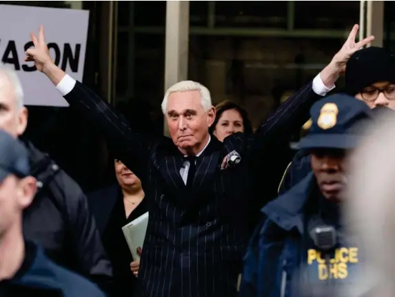  ?? (AP) ?? Roger Stone, seen here in February last year, was due to report to prison on Tuesday