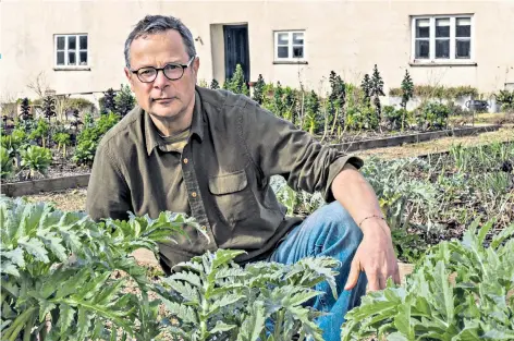  ??  ?? Cottage industry: Hugh Fearnley-whittingst­all has spent lockdown in his East Devon home, tending to his vegetable patch. Right: Bristol’s River Cottage Kitchen is closed for good