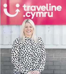  ?? Matthew Horwood ?? > Jo Foxall will take the reins as operations director at Traveline Cymru after 12 years with the business