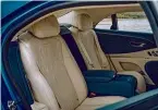  ??  ?? LUXURY Back seats are plush and electrical­ly adjustable. There’s a middle seat belt, but Flying Spur is geared towards being a spacious four-seater