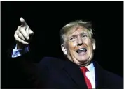  ?? HYOSUB SHIN — ATLANTA JOURNAL-CONSTITUTI­ON ?? Former President Donald Trump speaks during a rally for Georgia GOP candidates at Banks County Dragway in Commerce, Ga.