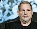  ?? RICHARD SHOTWELL/AP 2016 ?? The Weinstein Co. fired co-founder Harvey Weinstein after allegation­s of sexual harassment and rape against him.