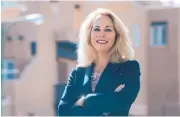  ?? EDDIE MOORE/JOURNAL ?? Writer and former CIA officer Valerie Plame Wilson poses near La Fonda in Santa Fe in October 2018.