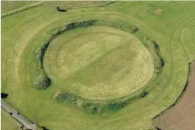  ?? Photograph: Damian Grady/Historic England/PA ?? The circular earthworks are thought to be part of a ‘ritual landscape’, comparable to Salisbury Plain.