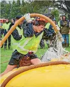  ?? ?? Tom Adkins competing in an event during the Young Farmer of the Year grand finals in Whangarei.