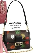  ??  ?? Louis Vuitton ‘Dauphine MM’ bag, $5900
Gucci ‘Diana’ mini tote bag, $3500