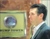  ?? AFP FILE ?? ▪ Donald Trump Jr at Trump Tower in New York.