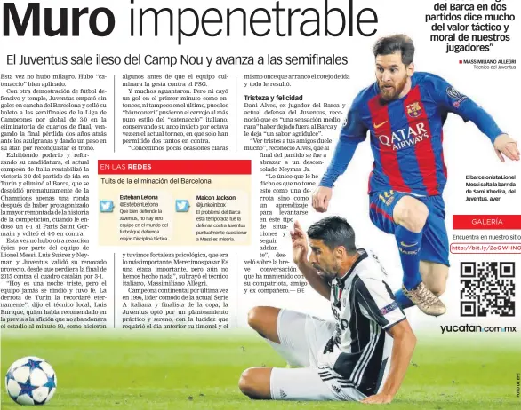  ??  ?? El barcelonis­ta Lionel Messi salta la barrida de Sami Khedira, del Juventus, ayer