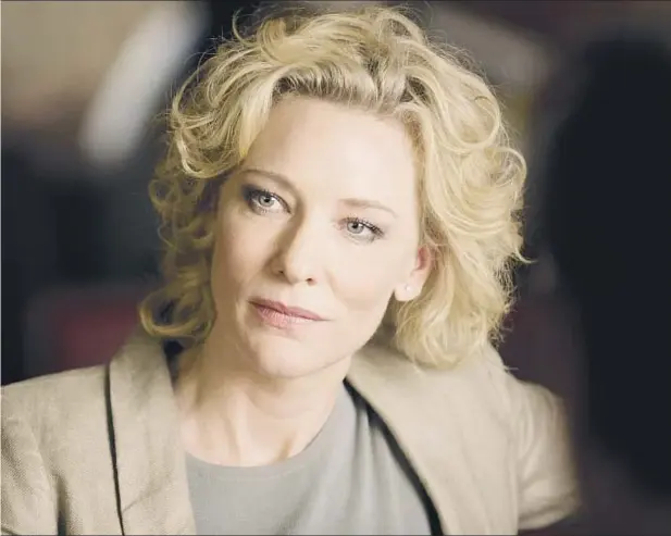  ?? ©SONY PICTURES/COURTESY EVERETT COLLECTION ?? La verdad. Cate Blanchett, en su papel de Mary Mapes,