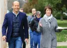  ??  ?? John Delaney canvasses a neighborho­od in Clinton, Iowa, in October. Photograph: ZUMA Press/Alamy Stock Photo