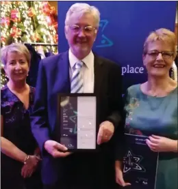  ??  ?? Lori McGuffin loves her visits to her ‘Befriendee’ Gerard!. Right: Ann Kierans, Dave Turner and Paulette McArdle have been honoured for their Befriendin­g Drogheda service