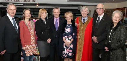  ??  ?? At the civic reception in the Irish National Heritage Park (from left): Paddy Bolger, Fíona Bolger, Úna Manning, Jim Bolger, Jackie Bolger, Mayor of Wexford Tony Dempsey, John Bolger and Joan Doyle.