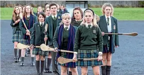  ??  ?? Derry Girls blends the typical teenage hijinks with jokes about bomb scares, British soldiers and the IRA.