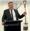  ?? BENN BATHGATE/STUFF ?? Forestry Minister Shane Jones, pictured at the opening of a standalone forestry hub in Rotorua in May.