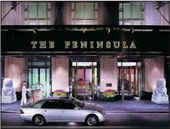  ??  ?? A-list: The Peninsula has been used by Beyoncé and Brad Pitt