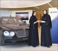  ??  ?? Noora Abdulrahma­n Aldorani has been named the winner of the Bentley Flying Spur.