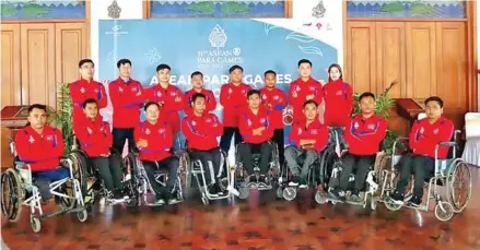  ?? CAMBODIA 2023 ?? Cambodian athletes who competed at the recent ASEAN Para Games.