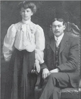  ?? Courtesy the Lefevre family ?? Above: Susan Walker and Alphonse Lefevre, 1878
Below: Susan Walker Lefevre in her older days.