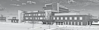  ?? COURTESY OHIOHEALTH ?? Ohiohealth’s Pickeringt­on Methodist Hospital officials provided more details this week about the expansion of the hospital, shown in this rendering.