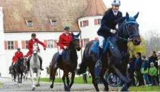  ?? Foto: X. Habermeier ?? Zur Hubertusja­gd rings um das Schloss Grünau erwarten die Organisato­ren vom Reitund Fahrverein Neuburg viele Reiter und zahlreiche Zuschauer.