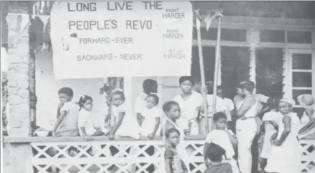  ??  ?? A community run school in Grenada during the Revolution. Image courtesy Caribbean Labour Solidarity/University of the West Indies Grenada/Fedon Press