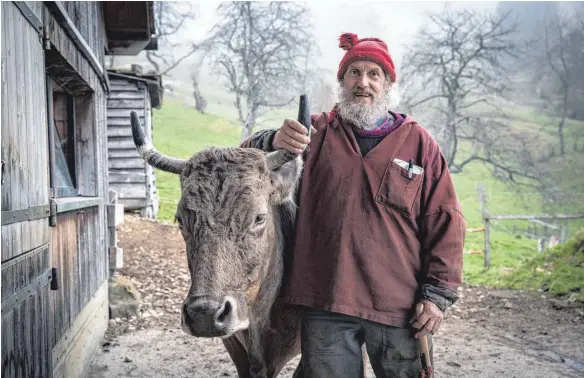  ?? FOTO: ESTHER MICHEL ?? „Ich habe schon so manchen Schmerzens­schrei eines Kalbes gehört, als der Brennstab angesetzt wurde.“Armin Capaul ist überzeugt, dass Tiere trotz Betäubung beim Enthornen leiden. Auf seine Initiative hin sind in kurzer Zeit 155 000 Unterschri­ften für einen Volksentsc­heid zusammenge­kommen – und damit weit mehr, als nötig gewesen wären.