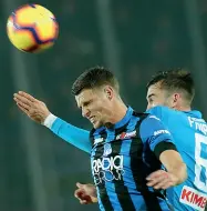  ??  ?? Esterno Hateboer durante l’ultima gara, con il Napoli