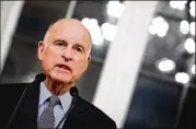  ?? SINA SCHULDT / DPA / ABACA PRESS ?? California Governor Jerry Brown’s offer of 400 National Guard troops for the mission that president Donald Trump wants is still in place despite rejection of the federal government’s initial plans.