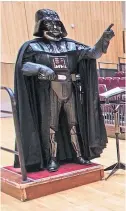  ?? ?? The RSNO gets into the Star Wars spirit at the Caird Hall with conductor Stephen Bell.