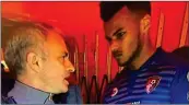  ??  ?? TUNNEL VISION: Mourinho confronts Mings at half-time in the tunnel