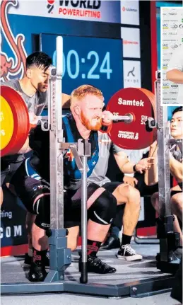  ??  ?? Powerlifte­r Luke Wright has been named 2020 CHB Mail Central Hawke’s Bay Sportspers­on of the Year.