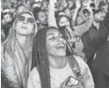  ?? ANTRANIK TAVITIAN/THE REPUBLIC ?? Audrey Cabbil, center, listens to the Kaytranada perform during the second day of M3 Fest at Margaret T. Hance Park on March 5, 2022, in Phoenix.