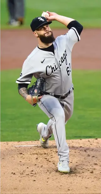  ?? JIM MONE/AP ?? White Sox starter Dallas Keuchel allowed an unearned run and seven hits in five innings Tuesday in an American League Central showdown against the Twins.