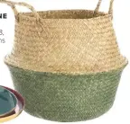  ??  ?? TWO TONEBelly basket, £18, Debenhams