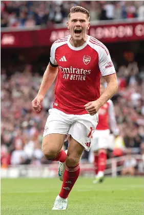  ?? ?? Viktor Gyokeres já marcou dois golos em jogos oficiais pelo Arsenal