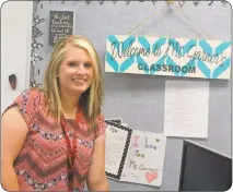  ??  ?? Fifth grade teacher Brooke Garner in her classroom at William Diggs Elementary School. Garner is a 2011 graduate of Thomas Stone High School.