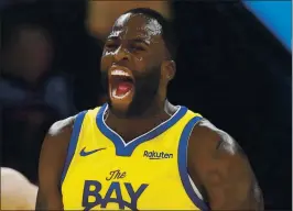  ?? KARL MONDON — STAFF PHOTOGRAPH­ER ?? The Warriors’ Draymond Green pointed out that NBA teams are allowed to sit players while attempting to trade them, yet players are vilified for requesting to be traded.