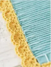  ??  ?? When prepping your fabric, use a matching yarn or thread for the blanket stitches.