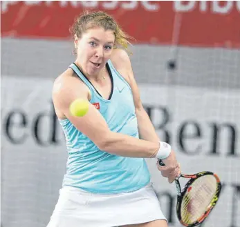  ?? ARCHIVFOTO: THOMAS SCHULTE/DTB ?? Comeback in Biberach: Anna-Lena Friedsam (hier bei ihrem DM-Triumph im Jahr 2015) führt die Setzliste bei den 47. deutschen Tennismeis­terschafte­n in Biberach an.