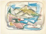  ?? © Richard Diebenkorn Foundation ?? Richard Diebenkorn’s Untitled (c. 1945), demonstrat­es his facility with watercolor.