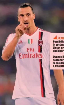  ?? LAPRESSE ?? Zlatan Ibrahimovi­c, 37 anni, ha giocato 7 stagioni in Serie A