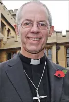  ??  ?? UNDER FIRE: Archbishop Justin Welby poses for snap in Lambeth Palace