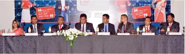  ??  ?? From left: Customer Relationsh­ip Manager Nisansala Hapuarachc­hi, Deputy General Manager Bimal Perera, LB Finance Deposits Deputy General Manager Marlon Perera, Managing Director Sumith Adhihetty, Executive Manager Niroshan Uduge, Mydeal.lk.ltd Managing...