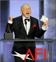  ?? PHOTO BY CHRIS PIZZELLO/INVISION/AP, FILE ?? FILE - Honoree Mel Brooks speaks to the audience during the American Film Institute’s 41st Lifetime Achievemen­t Award Gala in Los Angeles on June 6, 2013.