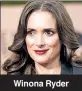  ??  ?? Winona Ryder