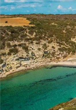  ??  ?? 1| Sopra Cala Lunga, sulla costa occidental­e di Sant’Antioco. 2| Tra i vicoli di Carloforte. 3 | Tonni rossi nelle acque di San Pietro. L’immersione in tonnara è possibile tra maggio e luglio.