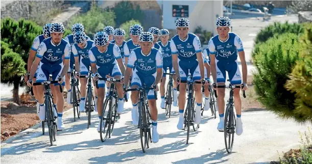  ??  ?? Team Novo Nordisk on a training ride. Every member of the 100-strong team, which will ride in New Zealand next month, is a Type 1 diabetic.