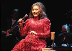  ?? — AP ?? In this file photo, Loretta Lynn performs in concert at the American Music Theater in Lancaster, Pennsylvan­ia.